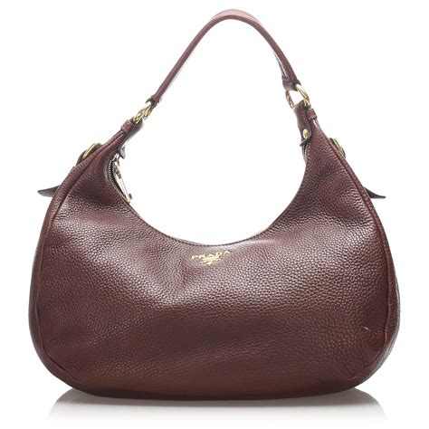 prada brown hobo bag